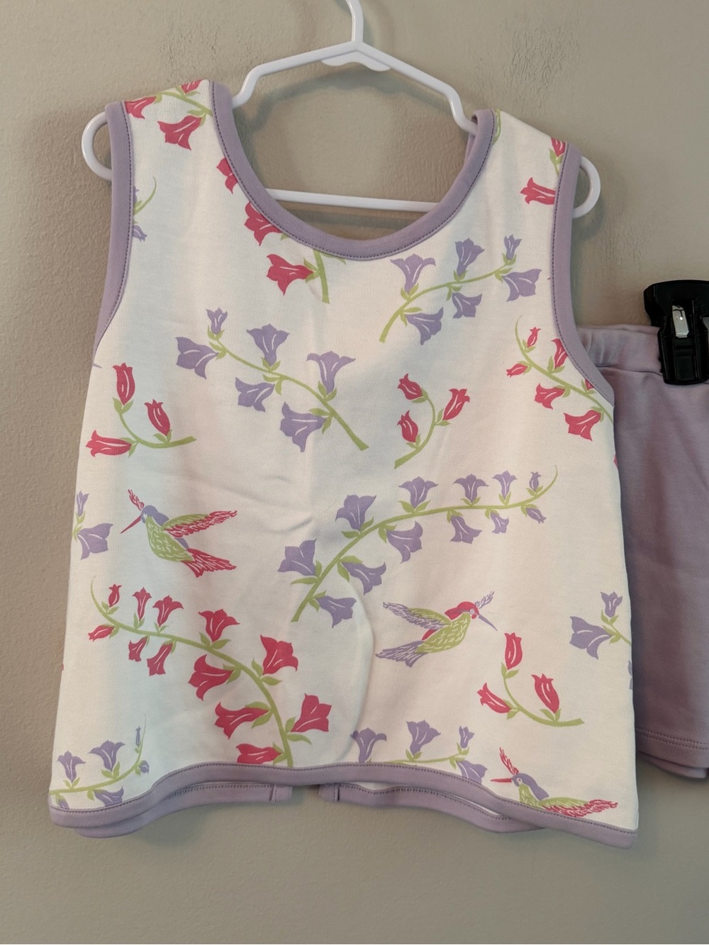 The Beaufort Bonnet Floral Hummingbird Tank Top with Matching Shorts - Picture 2 of 8
